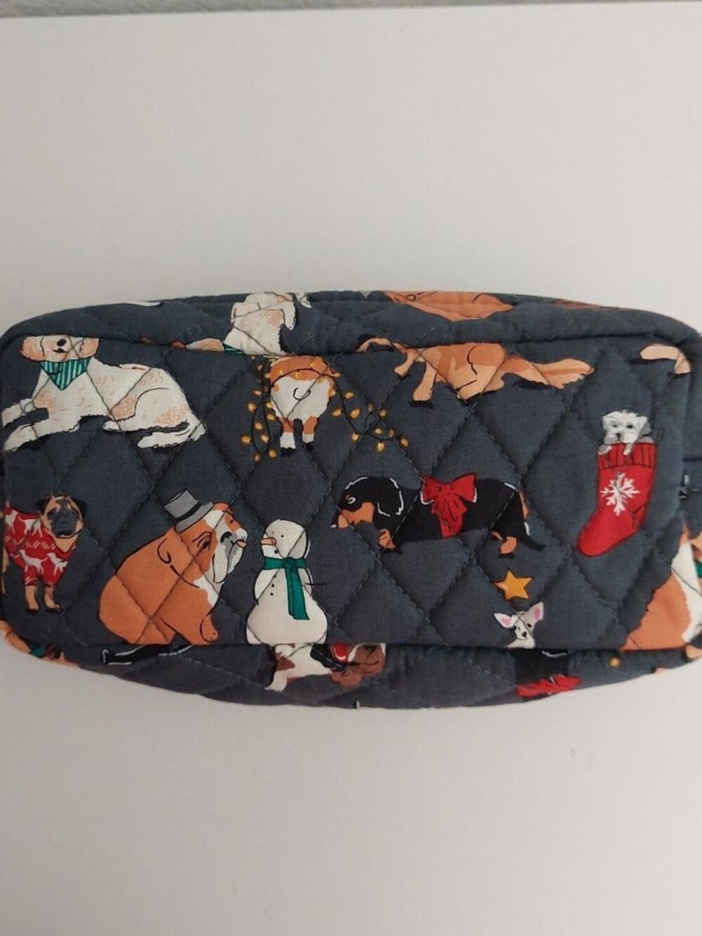 Vera Bradley Holiday Dogs best in show Dog pet cosmetic travel case bag zipper p